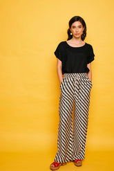 Conil Black Ribbon Pants